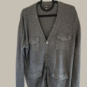 Gramercy -Cotton Cardigan Vintage - Charcoal XXL